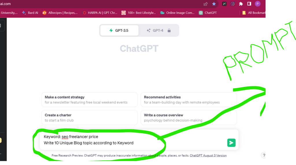 Find Blog Topic Prompt with Chat GPT