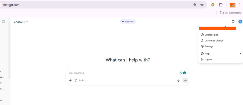 Step 1 Login Chat Gpt Click on profile icon