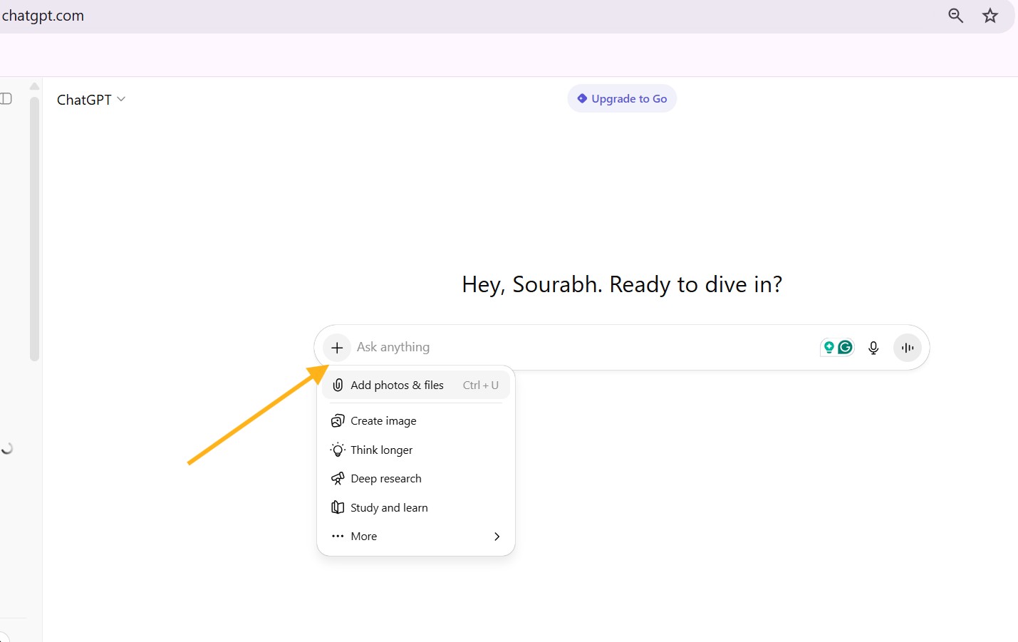 Add photo and file in chat gpt